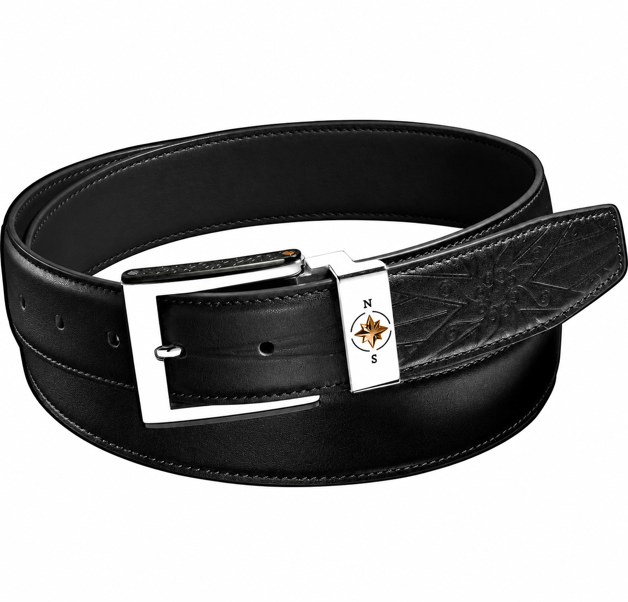 Cintura in pelle nera da uomo Zancan - chiusura in acciaio HPL 053
