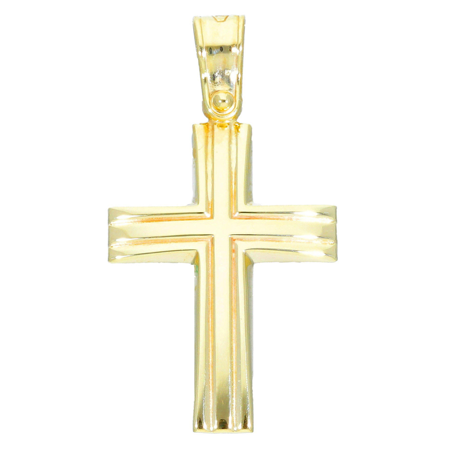 Ciondolo Croce grande in oro giallo 