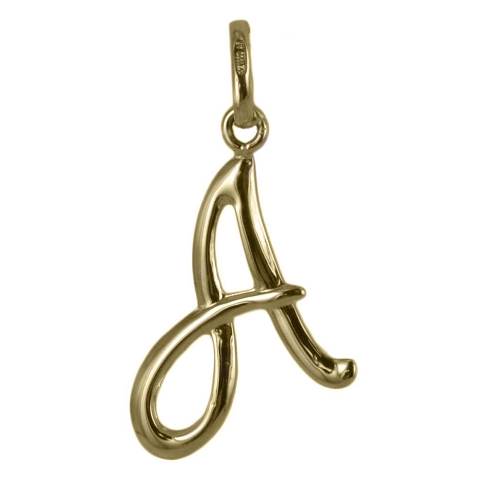 Elegante Ciondolo Lettera B in Oro Giallo e Diamanti - Apa dal 1848