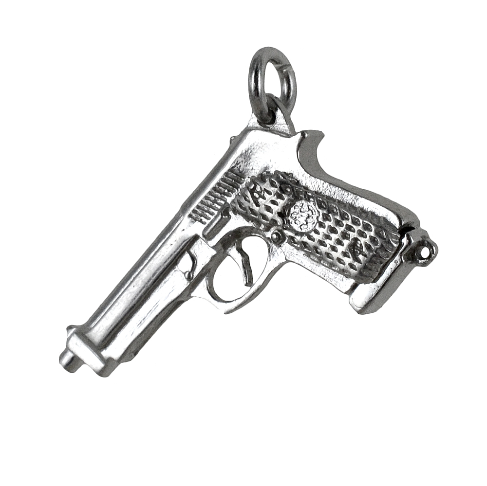  Pistola Ciondolo in argento 925/000  Pistola   Bijoux donna uomo unisex