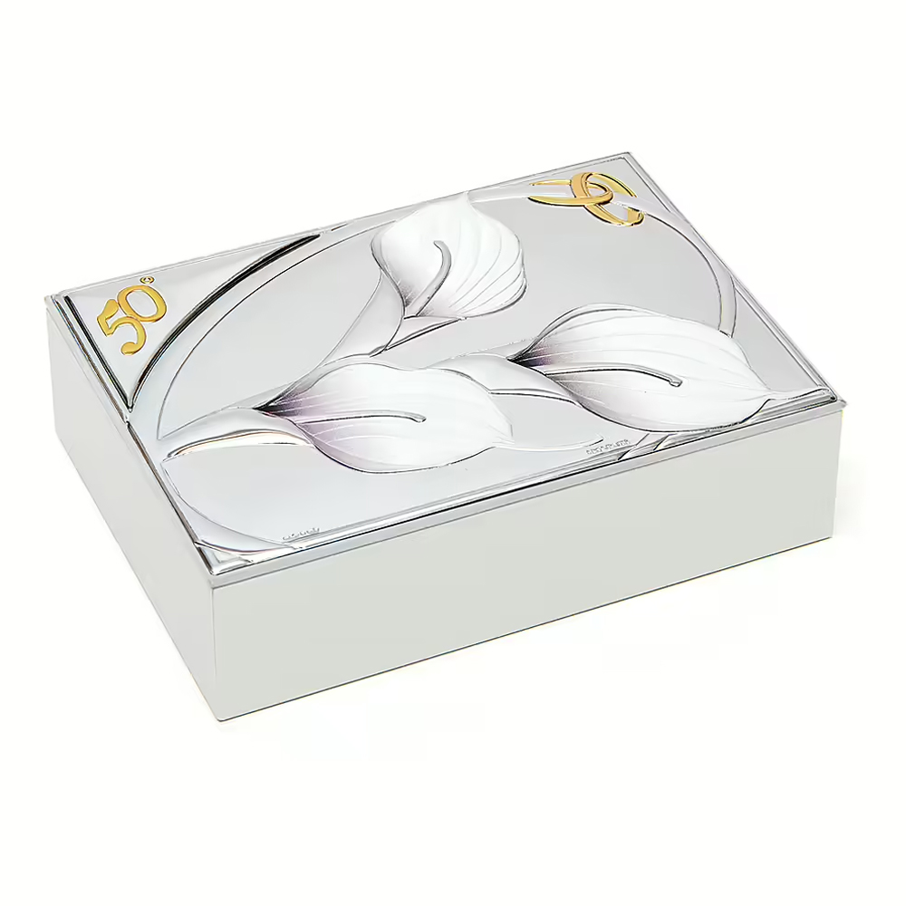 Cofanetto Portagioie Sposi linea Zante 50 anniversario 