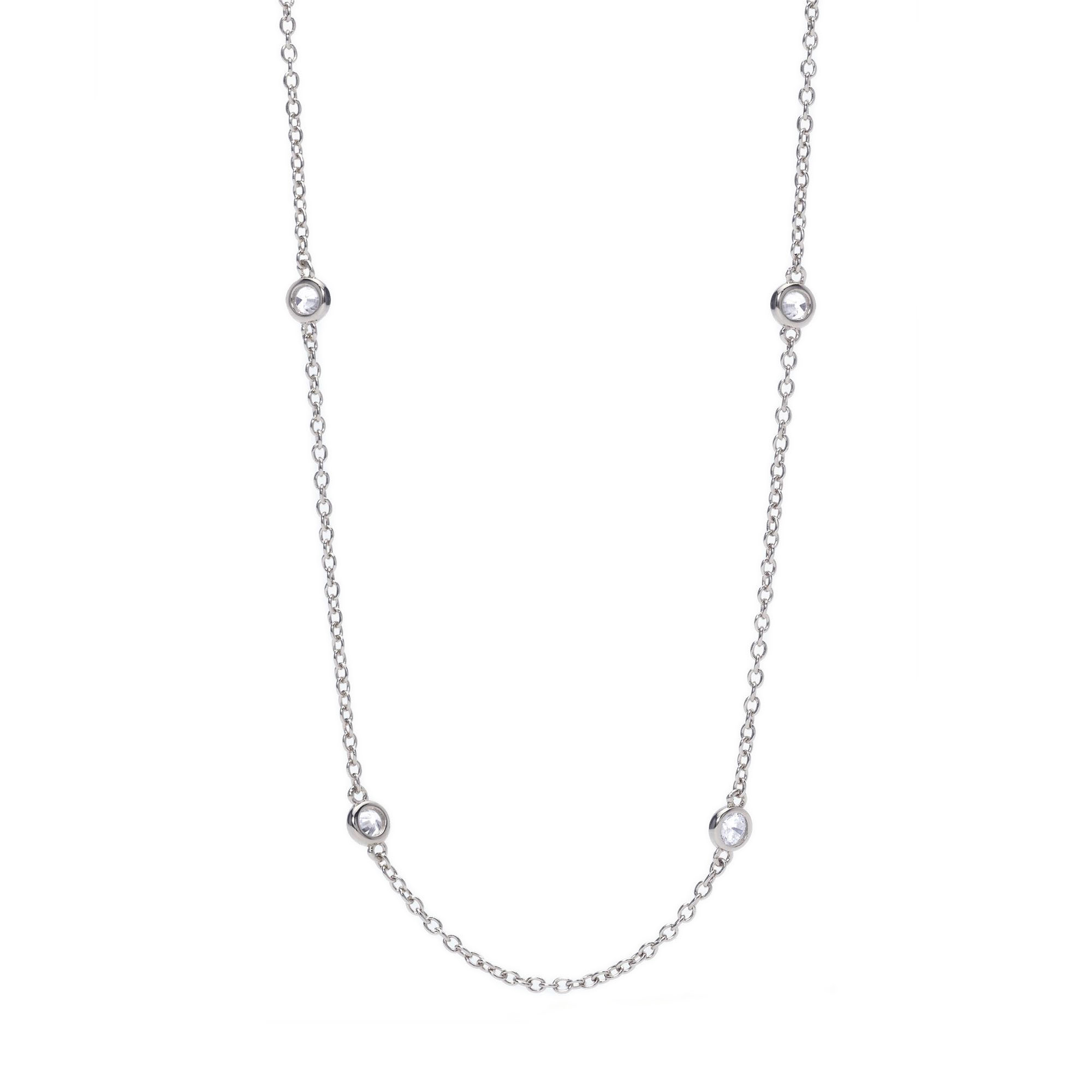 Collana Mabina in argento con zirconi bianchi 553504