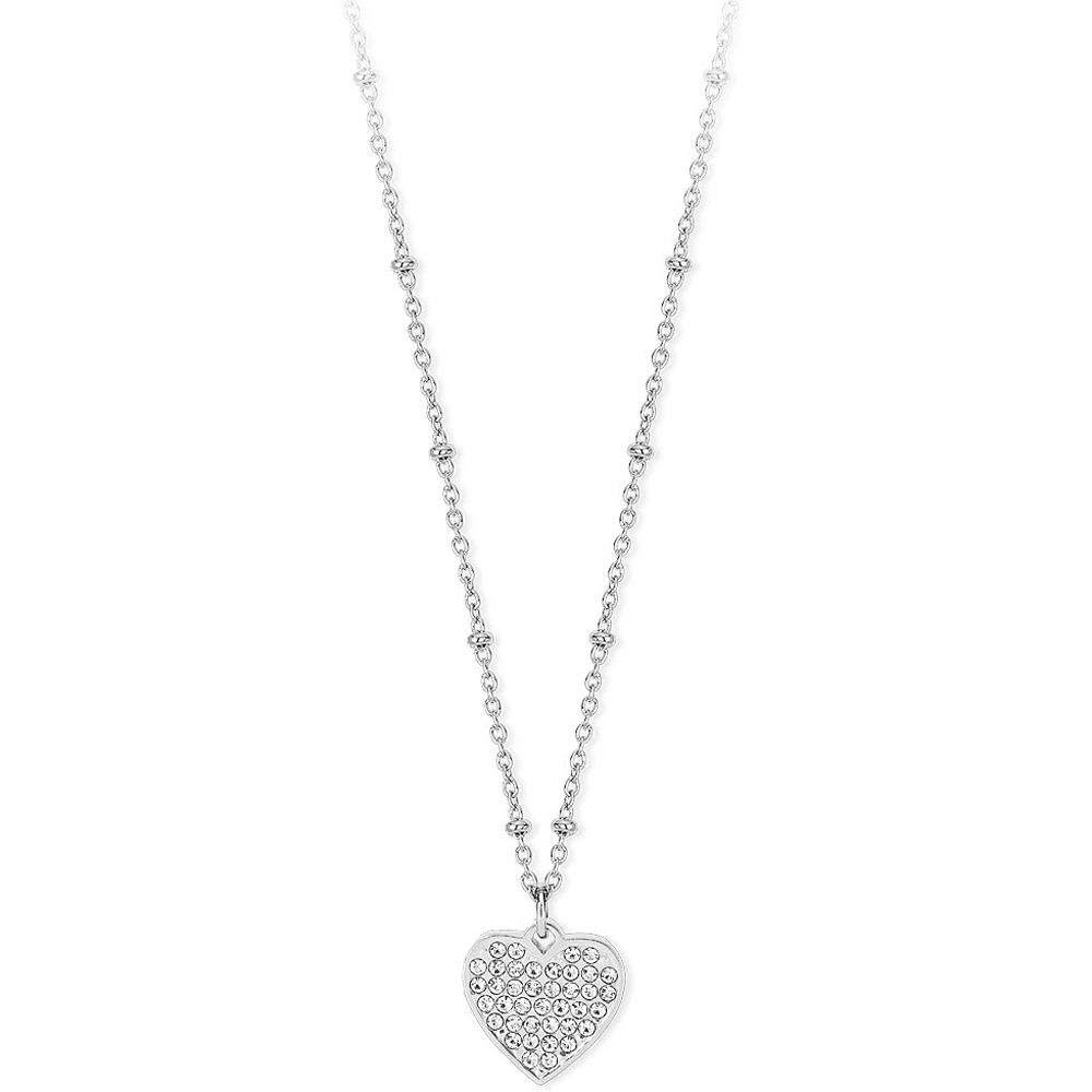 Collana 2jewels in acciaio e cristalli con ciondolo a forma cuore 251758