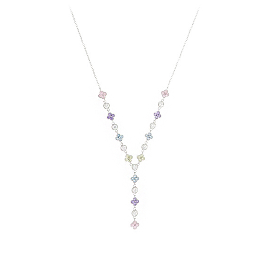 Collana a Y Floraflex in argento Cuori Milano collezione Maggiolina