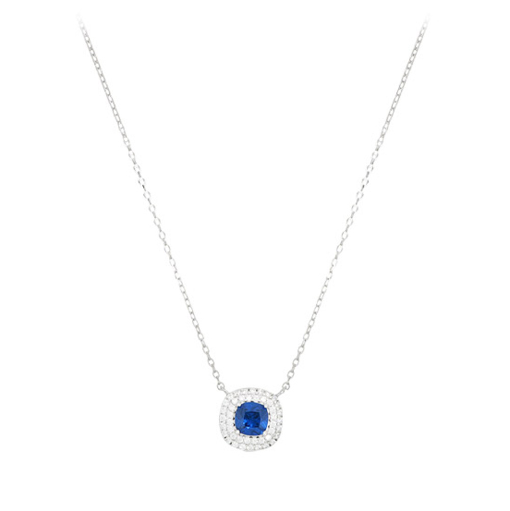 Collana Blu Flash collezione Palazzo Reale Cuori Milano zircone Bianco 