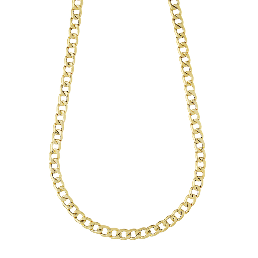 Collana catena da uomo groumette leggera oro giallo 60 cm large