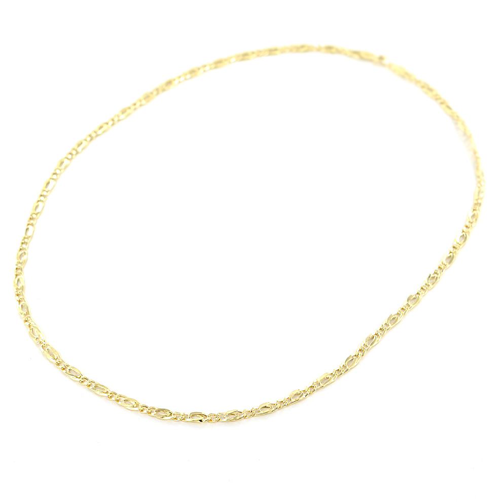 Collana catena da Uomo in oro di 50 cm maglia occhio di pernice