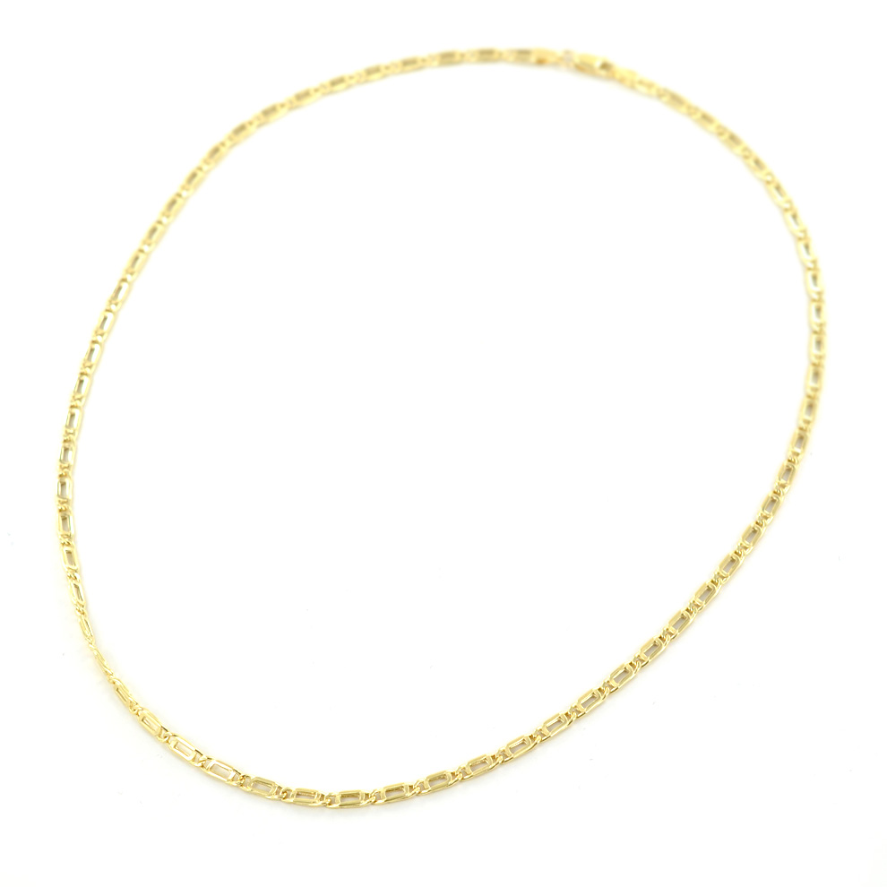 Collana catena da Uomo in oro di 50 cm maglia occhio di pernice