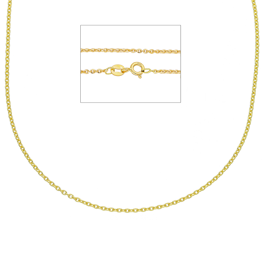 Collana catena maglia rolo da Donna in oro giallo 40 cm media