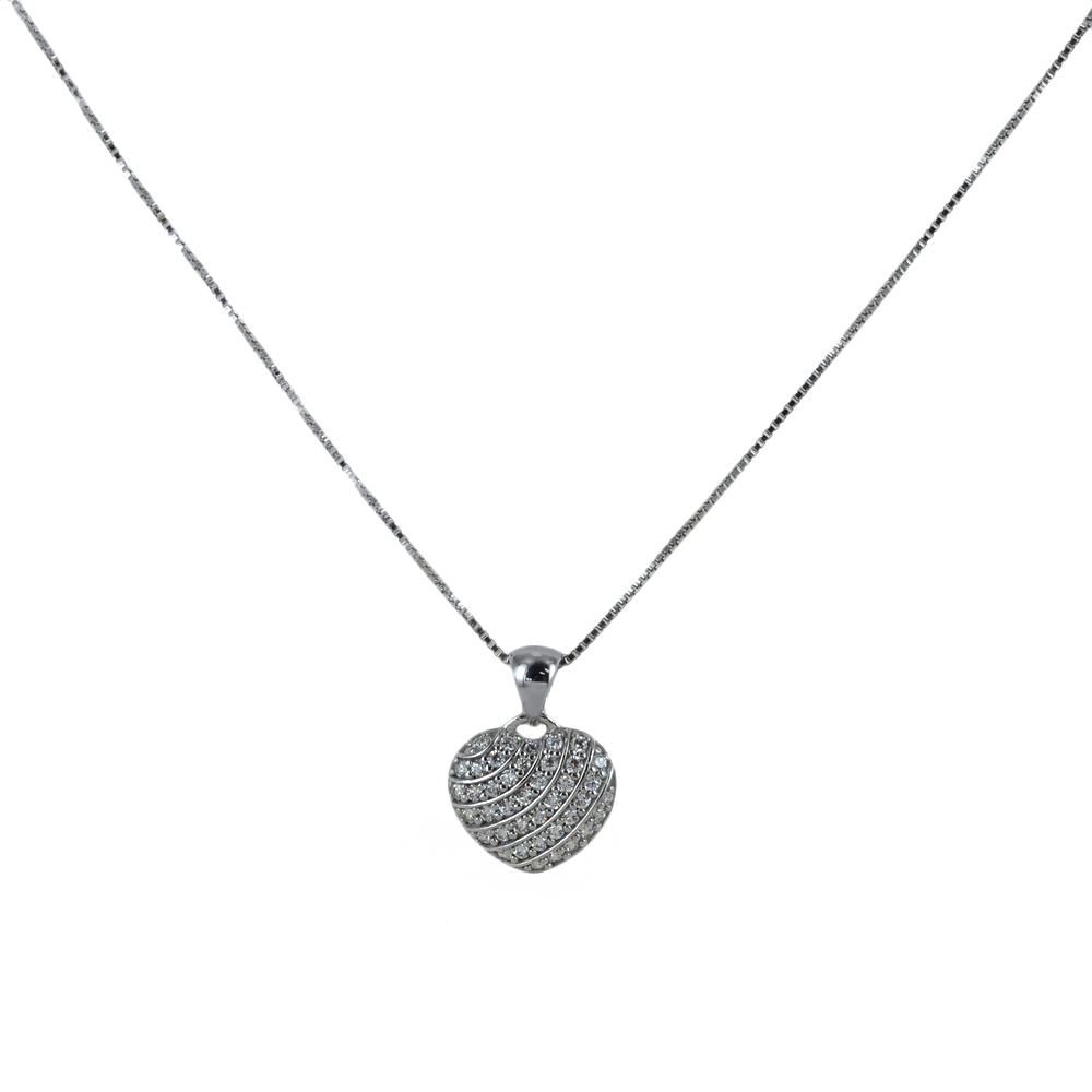 Collana cuore bombato in argento 925 - FADA - Gioielli Personalizzati Oro e  Argento