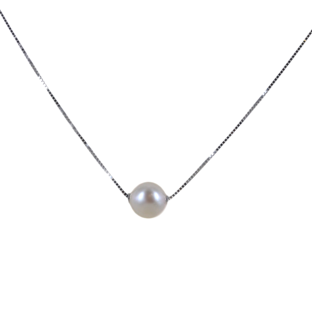 Collana ciondolo Perla passante sul girocollo in oro 