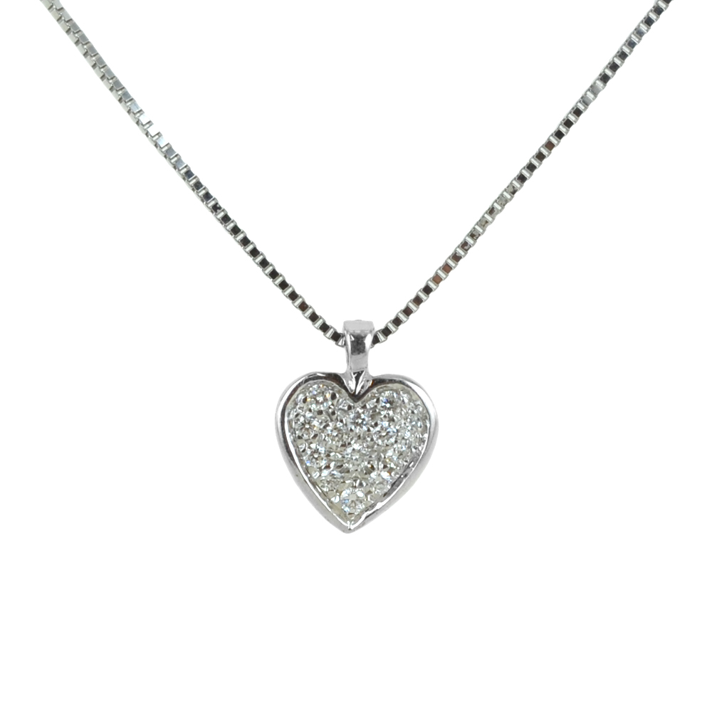 Collana con ciondolo Cuore con Diamanti collezione Grace