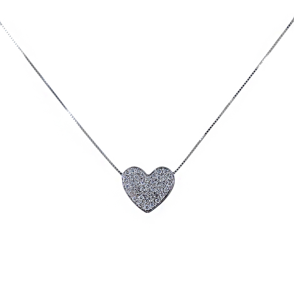 Collana con ciondolo Cuore con Diamanti CT 0.37