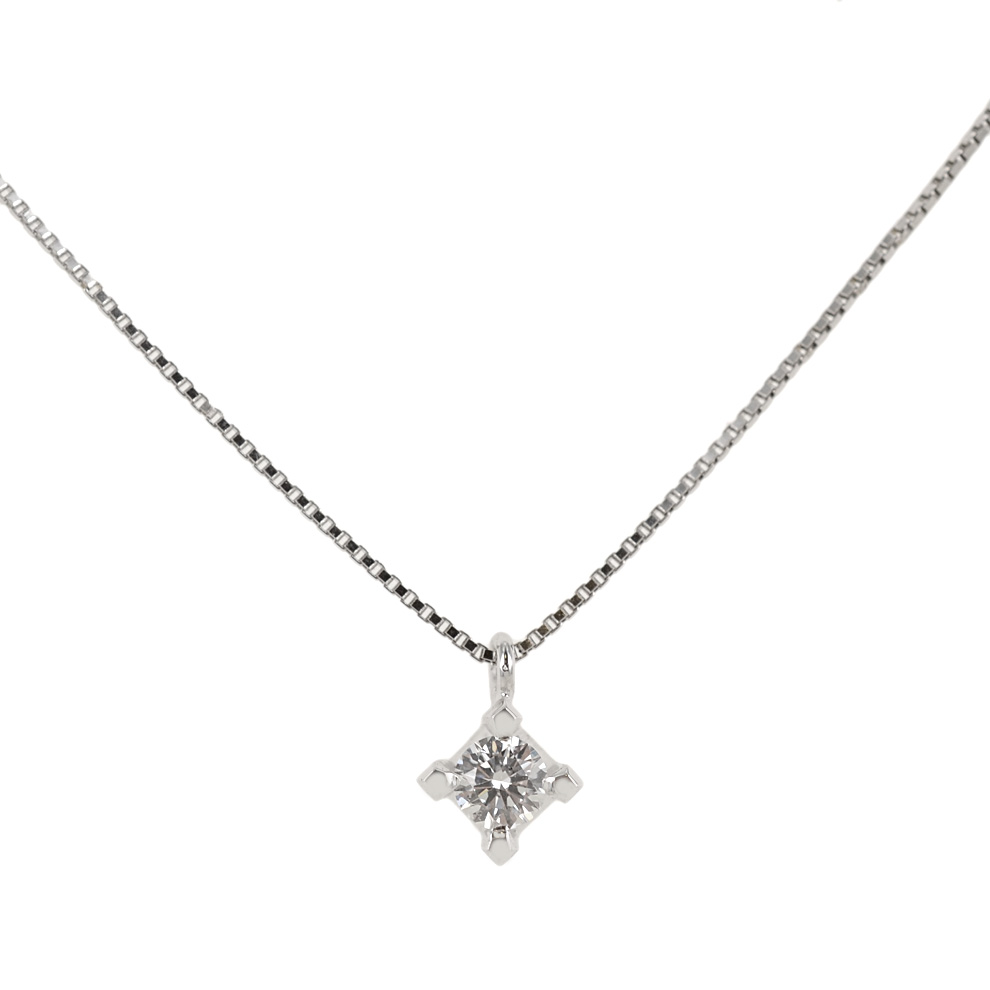 Collana con ciondolo Diamante punto luce piccolo 0.06 ct