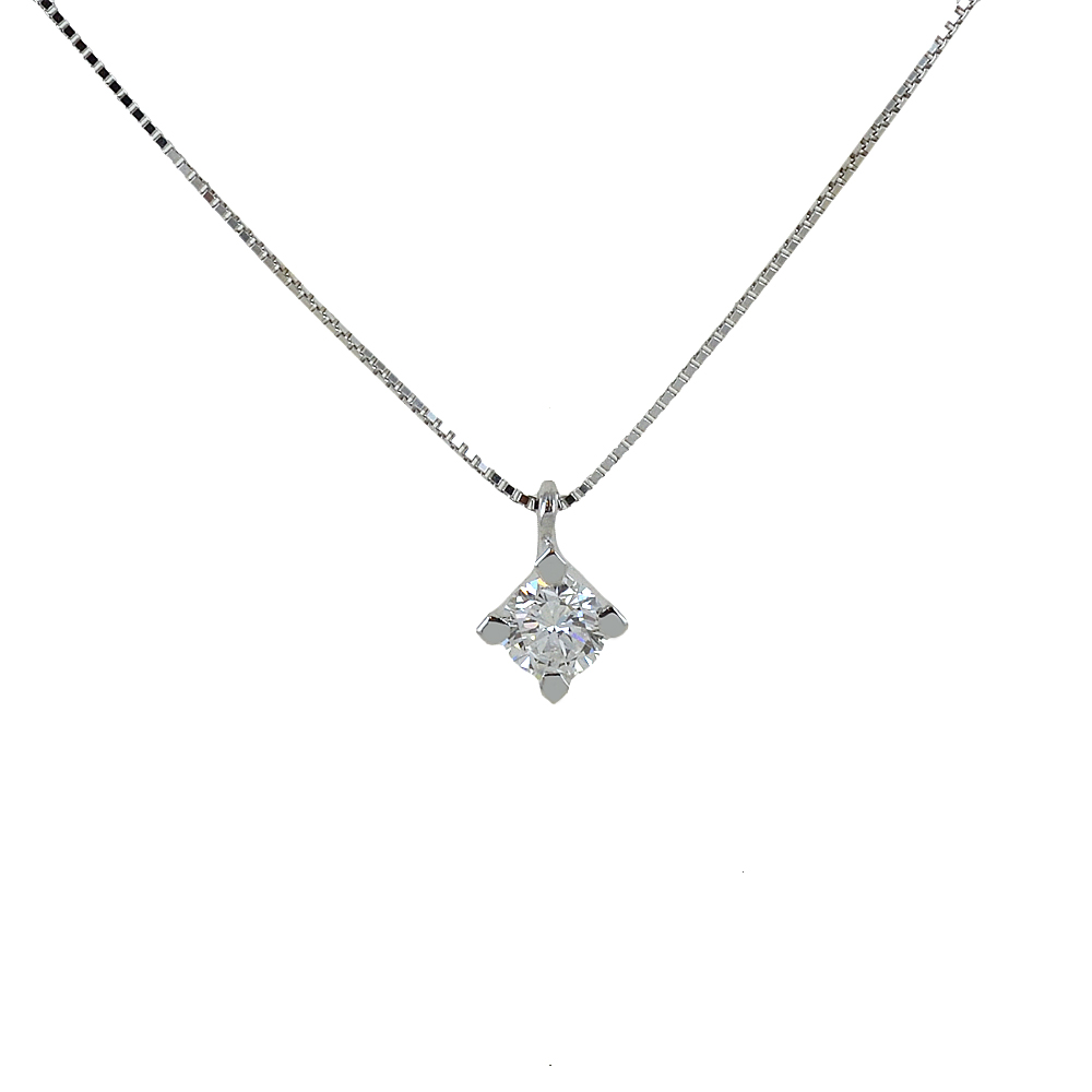 Collana con ciondolo punto luce grande Diamante 0.38 ct