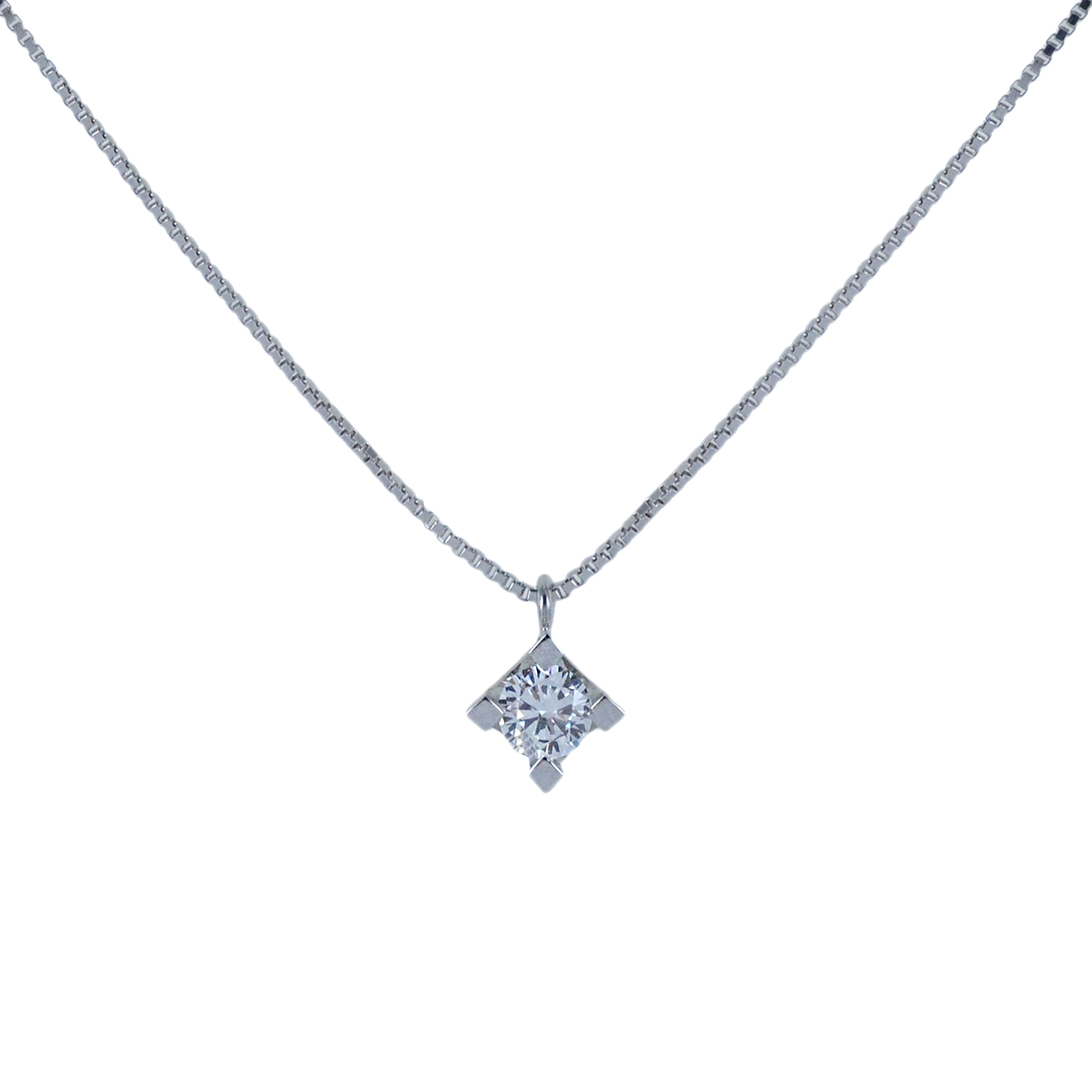 Collana con ciondolo Diamante punto luce medio 0.26 ct