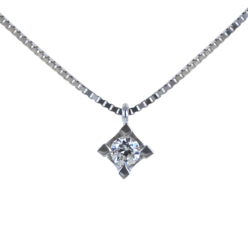 Collana con ciondolo Diamante punto luce piccolo 0.09 ct