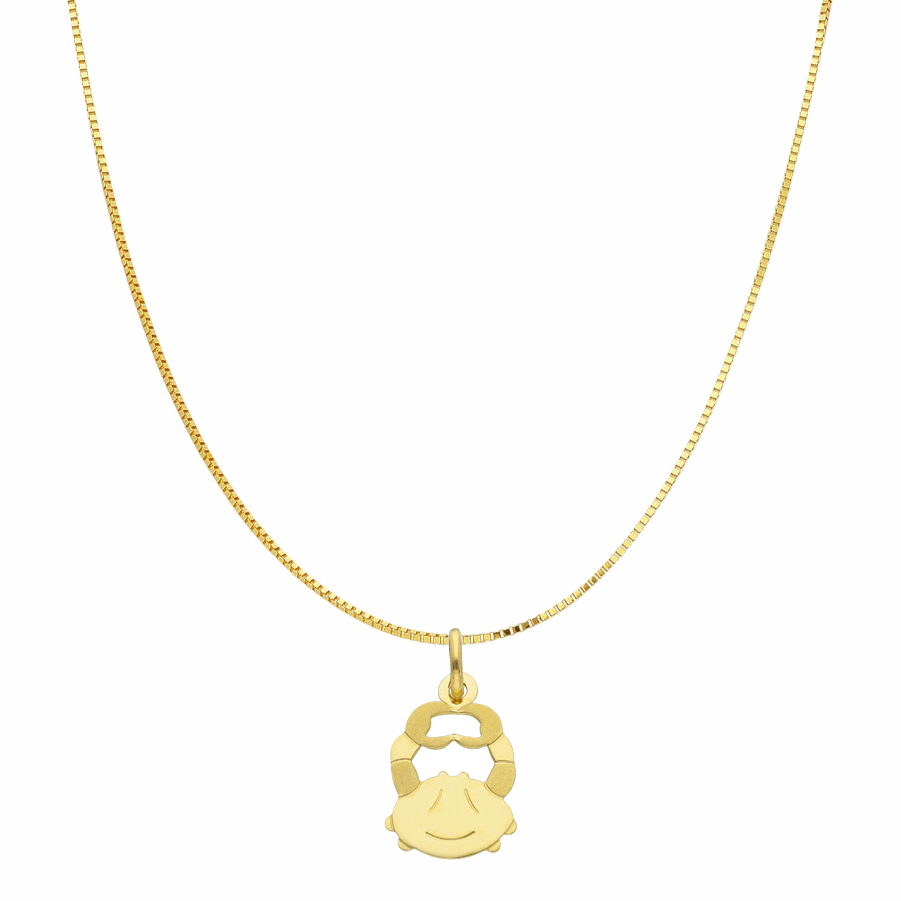 Collana con ciondolo Oroscopo - segno zodiacale - in oro giallo CANCRO