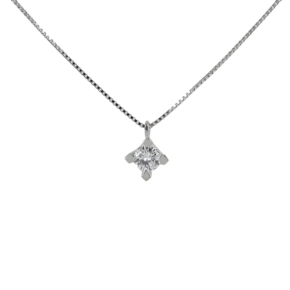 Collana con ciondolo punto luce Diamante bellissimo colore F