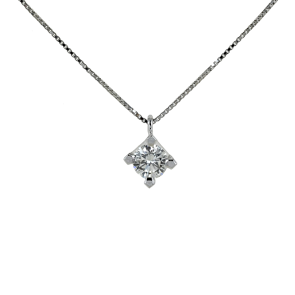 Collana con ciondolo punto luce grande Diamante da mezzo carato