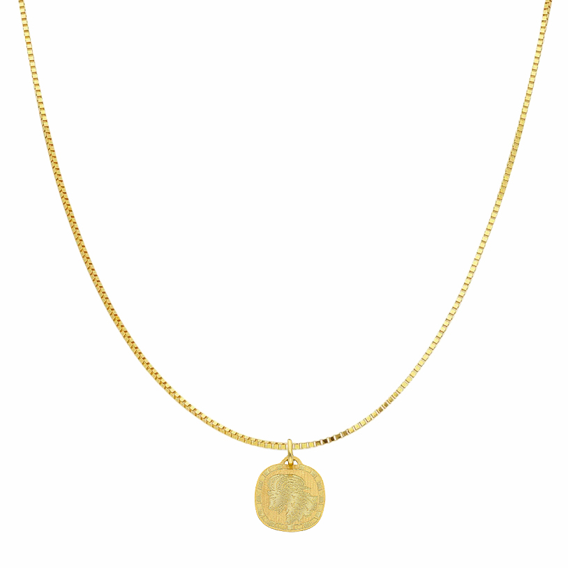 Collana con ciondolo segno zodiacale Ariete in oro giallo