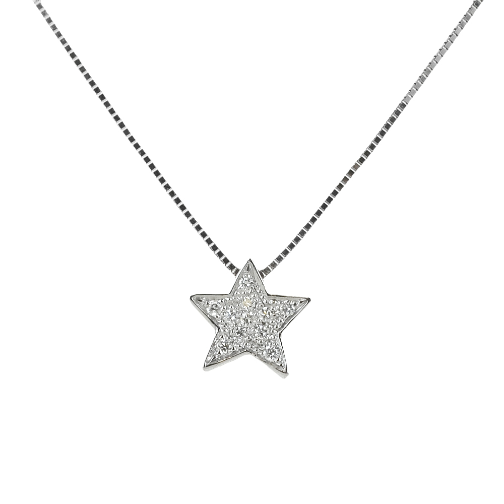 Collana con ciondolo Stella con Diamanti collezione Grace