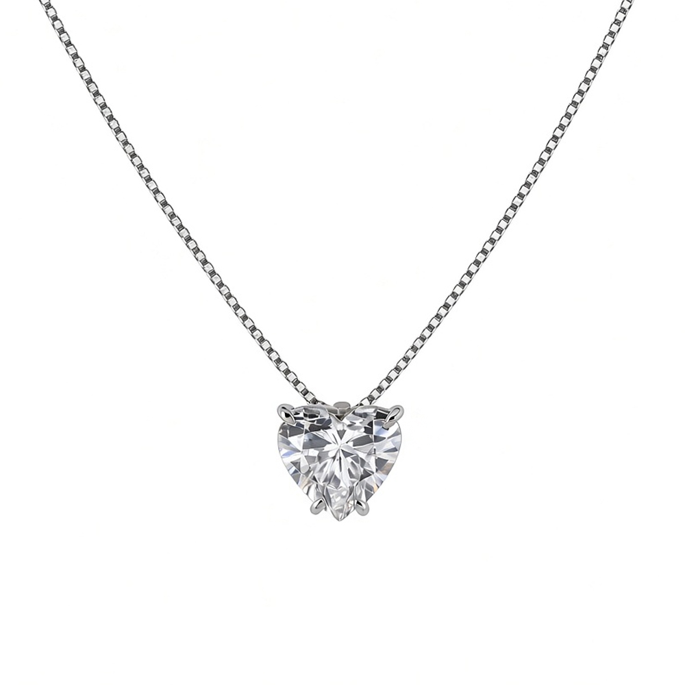 Collana con Diamante Lab Grown taglio cuore da 3.10 carati IGI