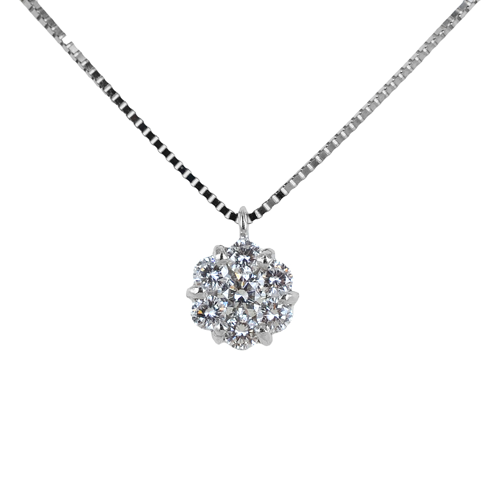 Collana con diamanti effetto punto luce Magic ct 0.28