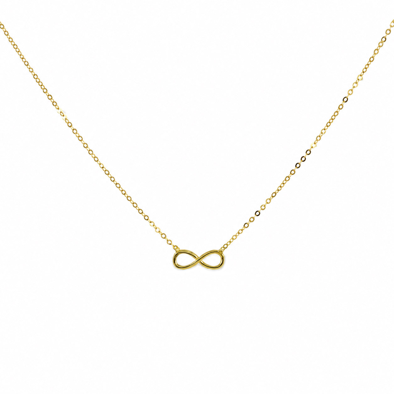 Collana con infinito in oro giallo - pendente infinity