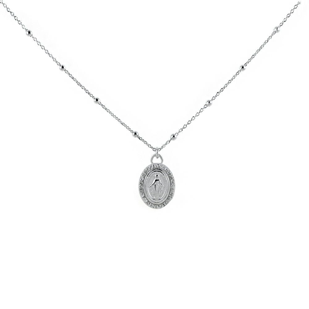 Collana con medaglia Madonna Miracolosa in argento Agios