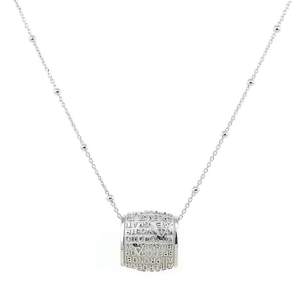 Collana con pendente Mater in argento Ave Maria Agios