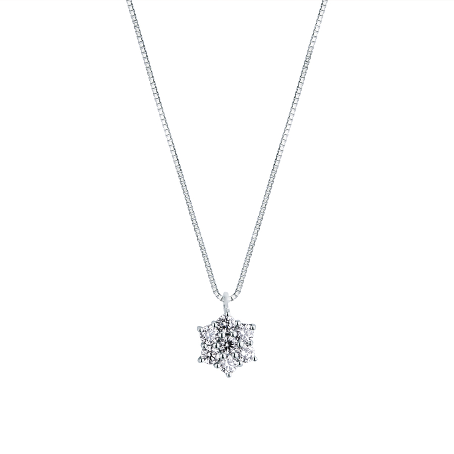Collana con pendente Stella in oro e diamanti ct. 0.50