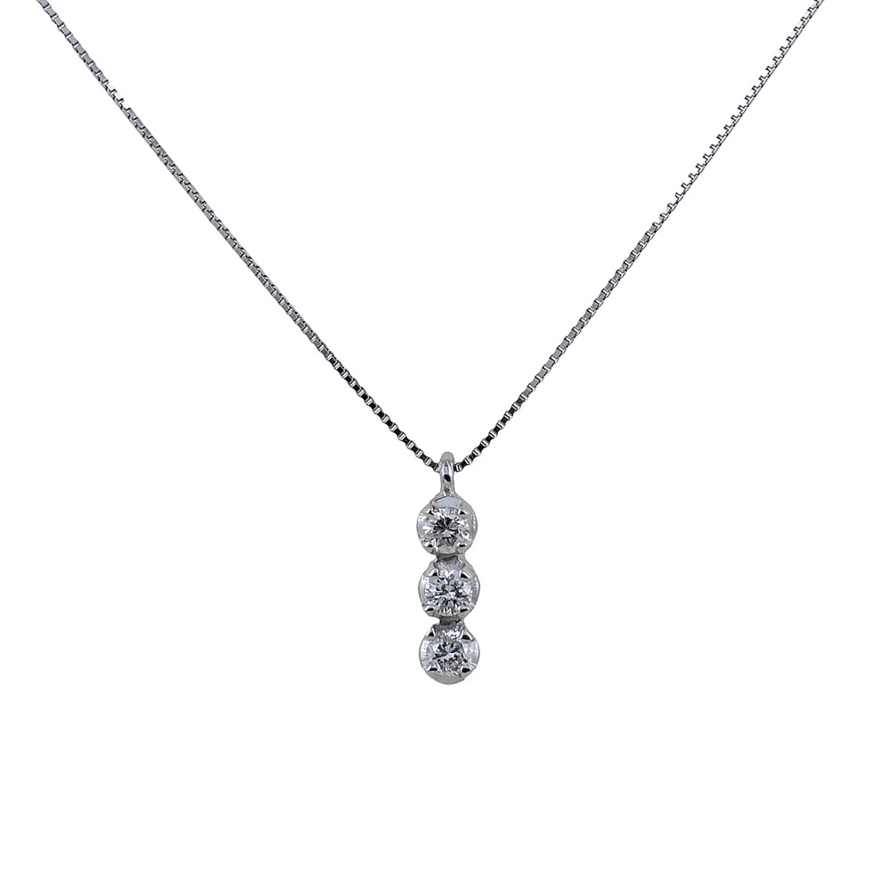 Collana con pendente Trilogy con diamanti carati 0.21 G