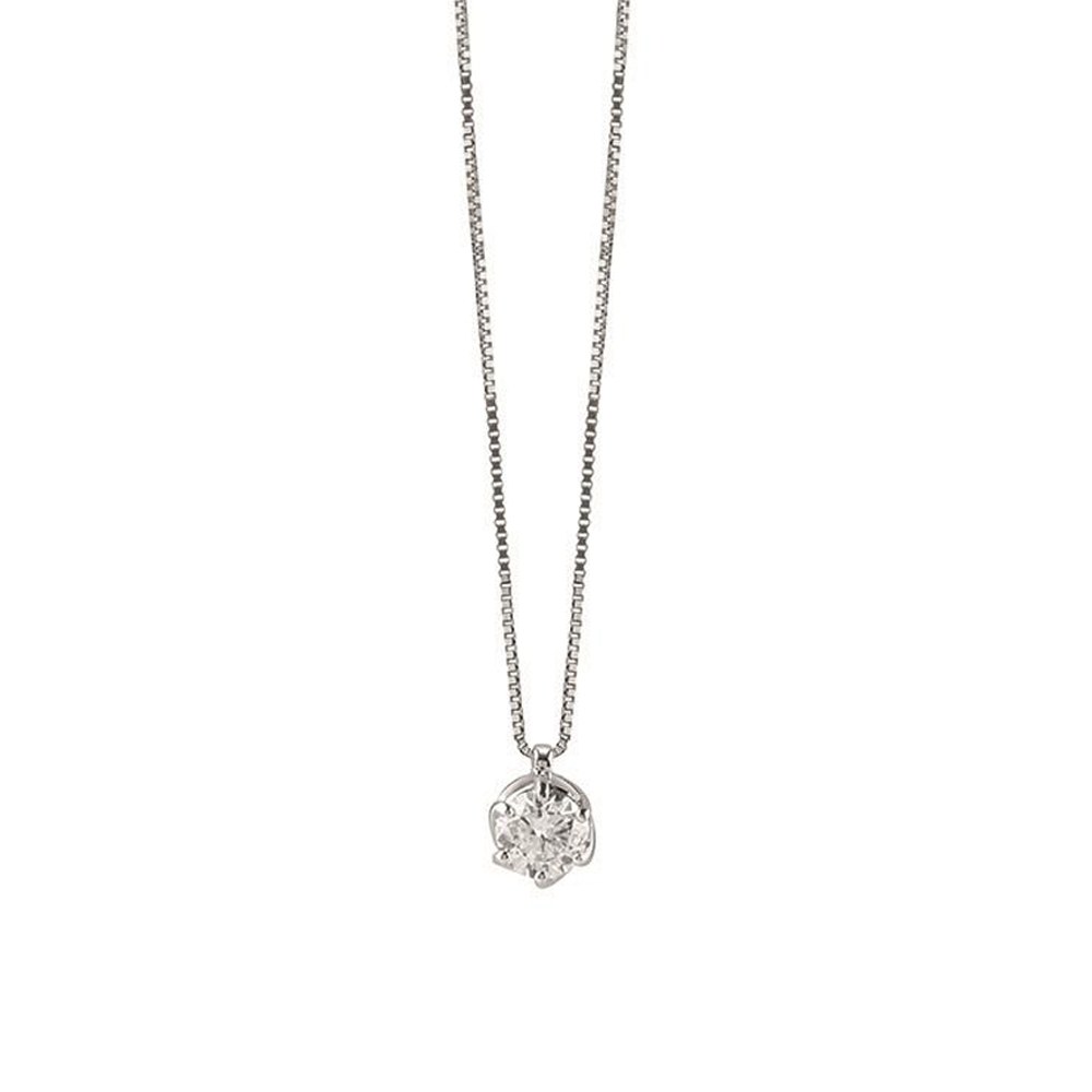 collana con punto luce diamante 0.30 ct Salvini gioielli 