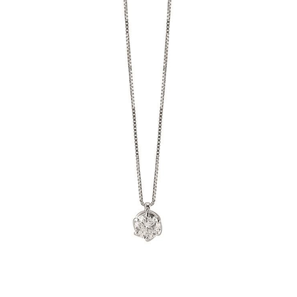 collana con punto luce diamante 0.30 ct Salvini gioielli 