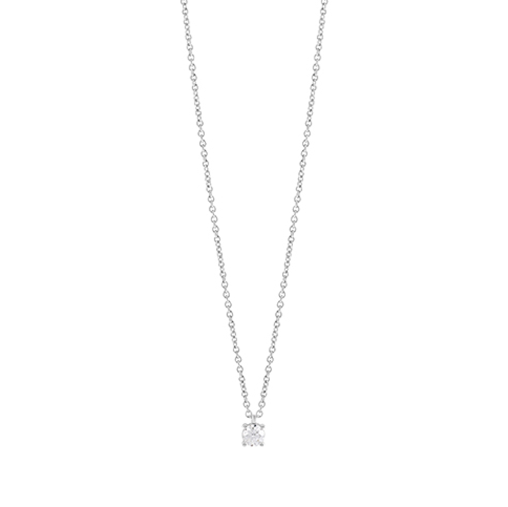 collana con punto luce diamante medio Desideria 0.22 ct Salvini gioielli 