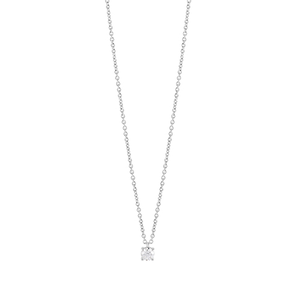 collana con punto luce diamante medio Desideria 0.22 ct Salvini gioielli 