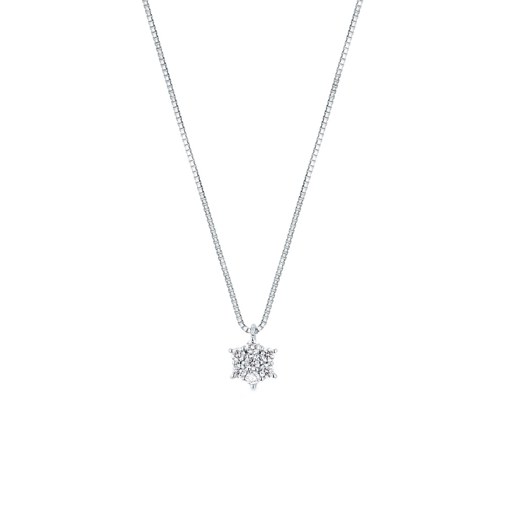 Collana con Rosetta di Diamanti 