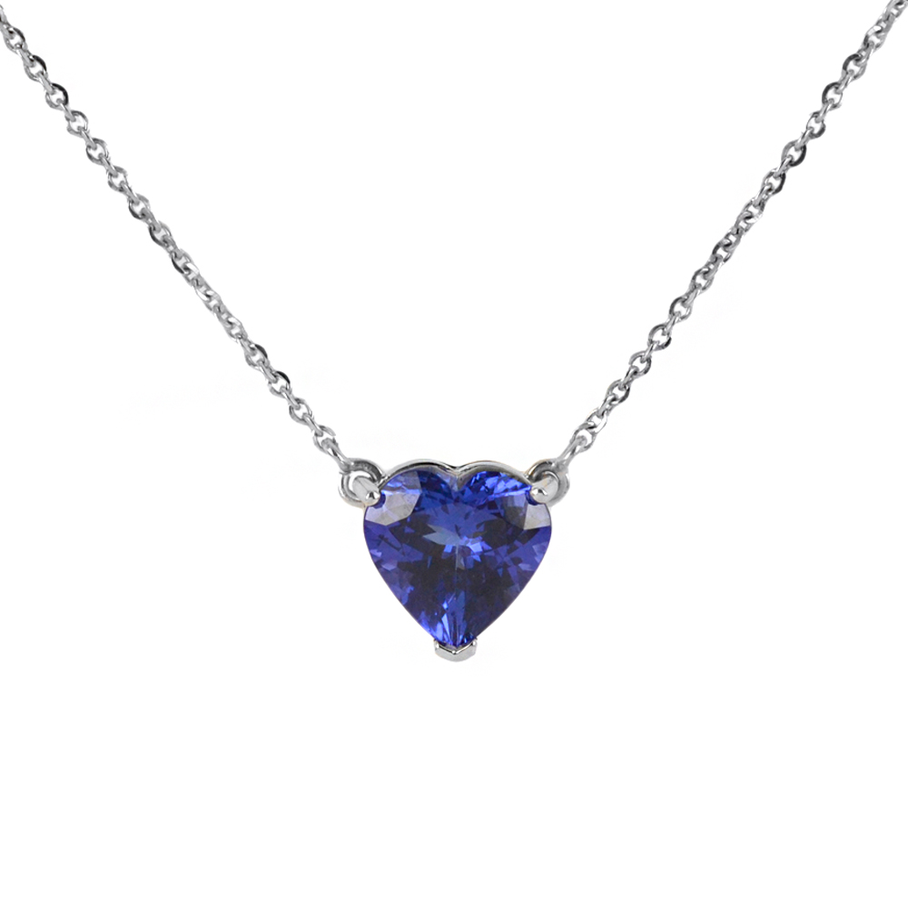 Collana con Tanzanite taglio Cuore da 5 carati