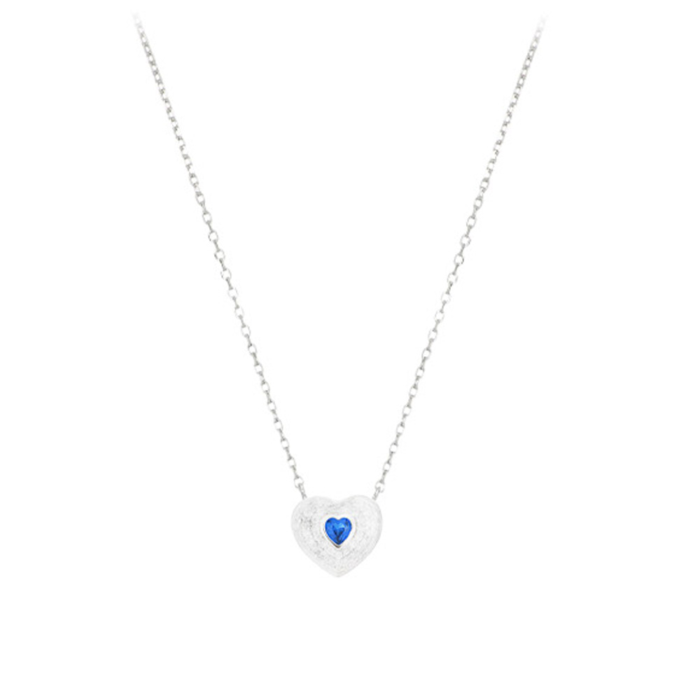 Collana cuore Blu Flash collezione Palazzo Reale Cuori Milano zircone Blu 