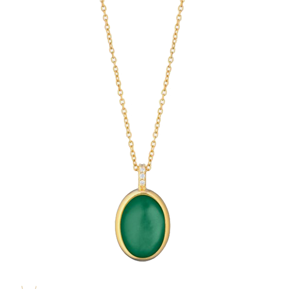 Collana da Donna in Argento con pietra verde collezione BOHO CHIC