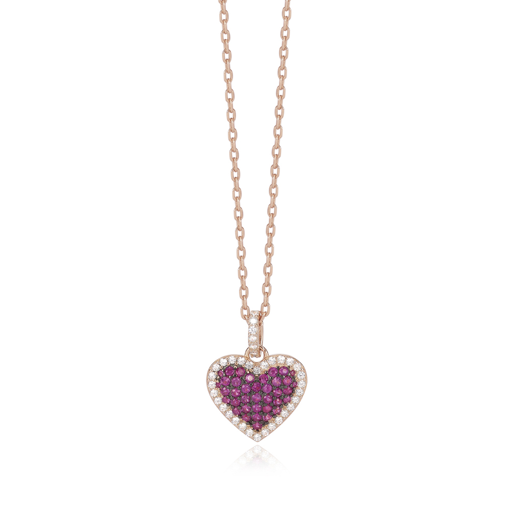 Collana da Donna Mabina in Argento  rosato con Cuore  553392