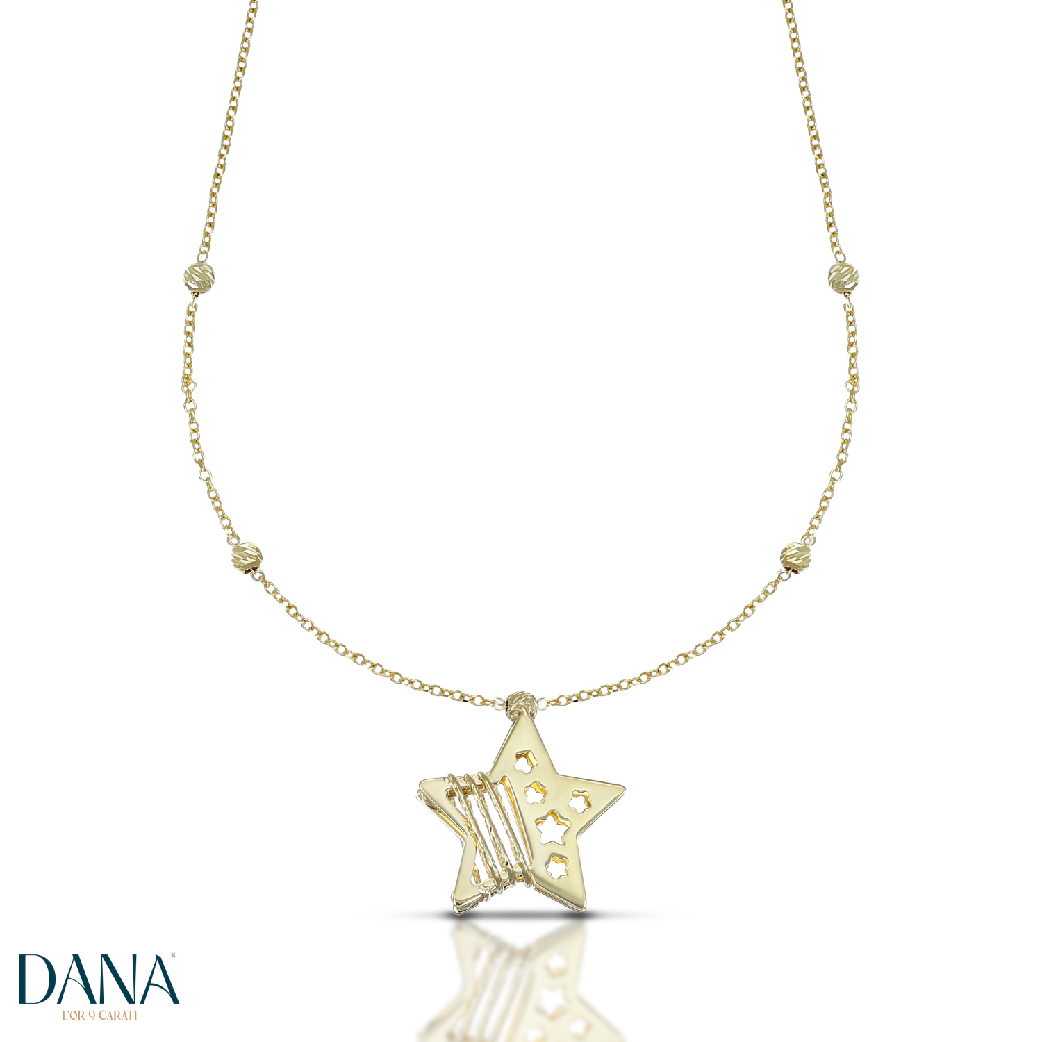 Collana da Donna Stella in oro 9 kt
