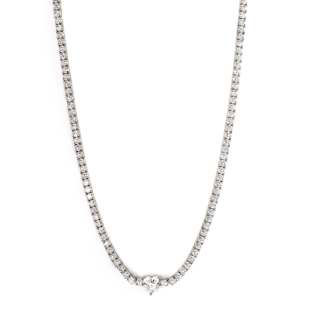 Collana Tennis Cuore Mabina in Argento 553429 