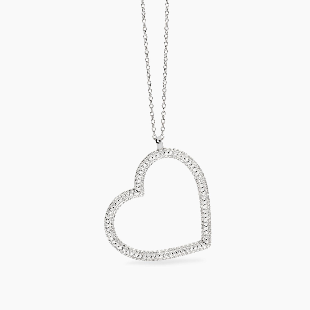 Collana Donna Mabina in Argento con cuore in zirconi VERA 553831