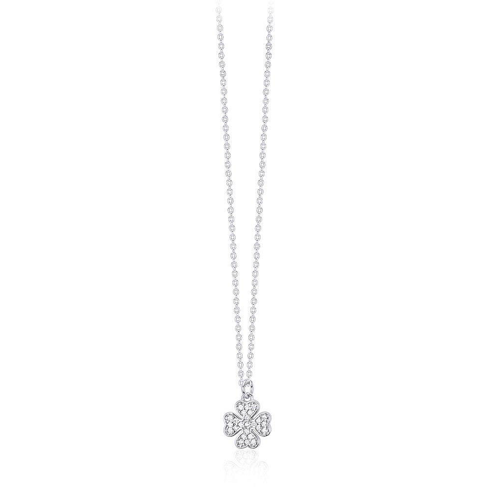 Collana Donna Mabina in Argento con Quadrifoglio di Zirconi 553296