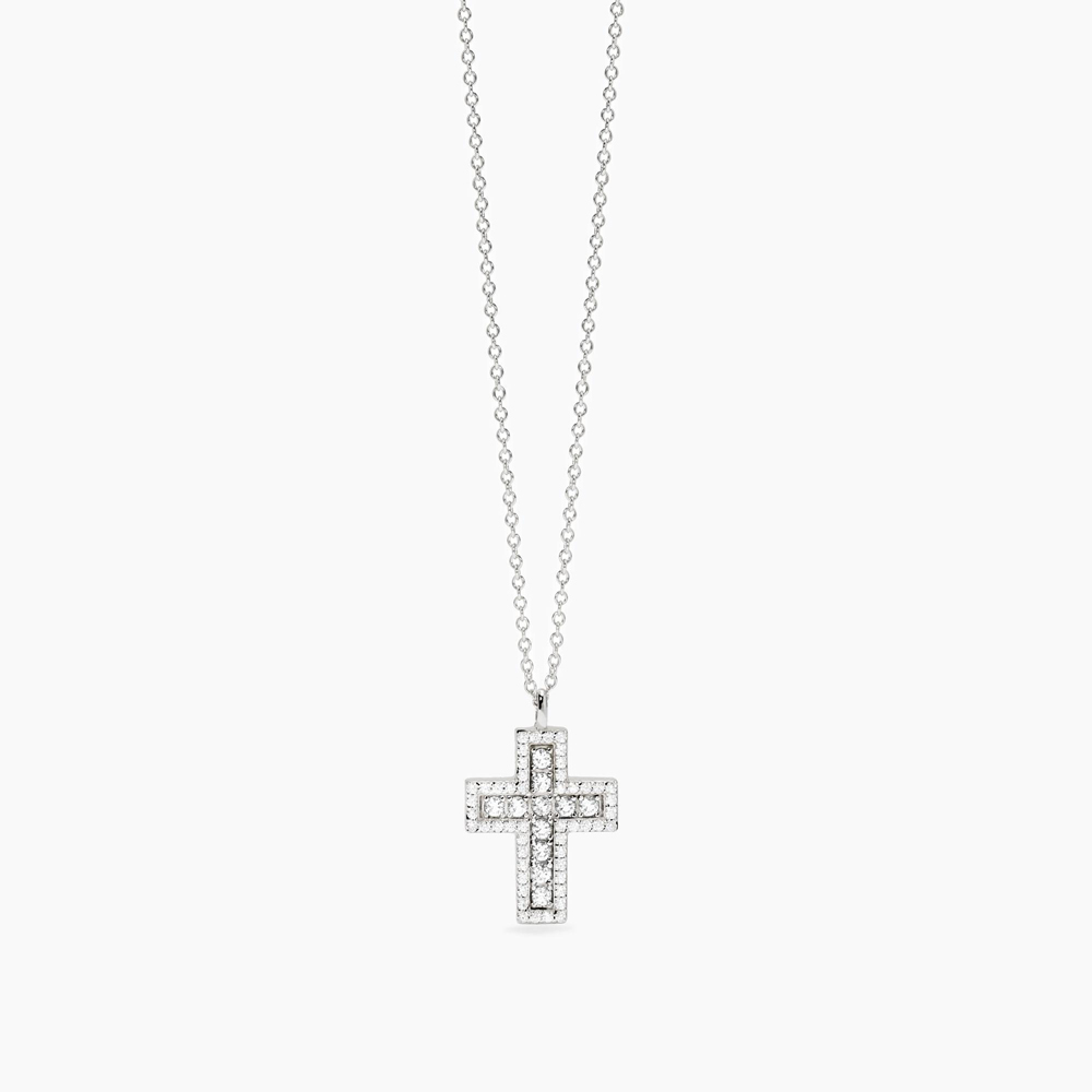 Collana Donna Mabina in Argento croce in zirconi SAVE THE QUEEN 553835