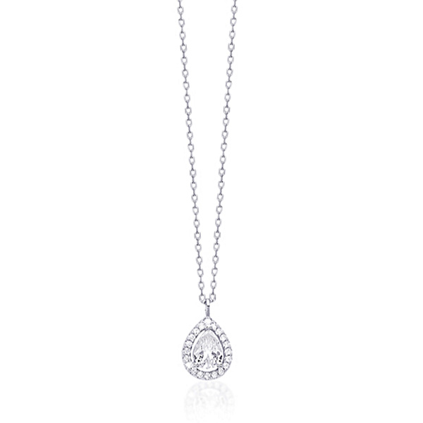 Collana donna Mabina in argento goccia con zirconi 553179