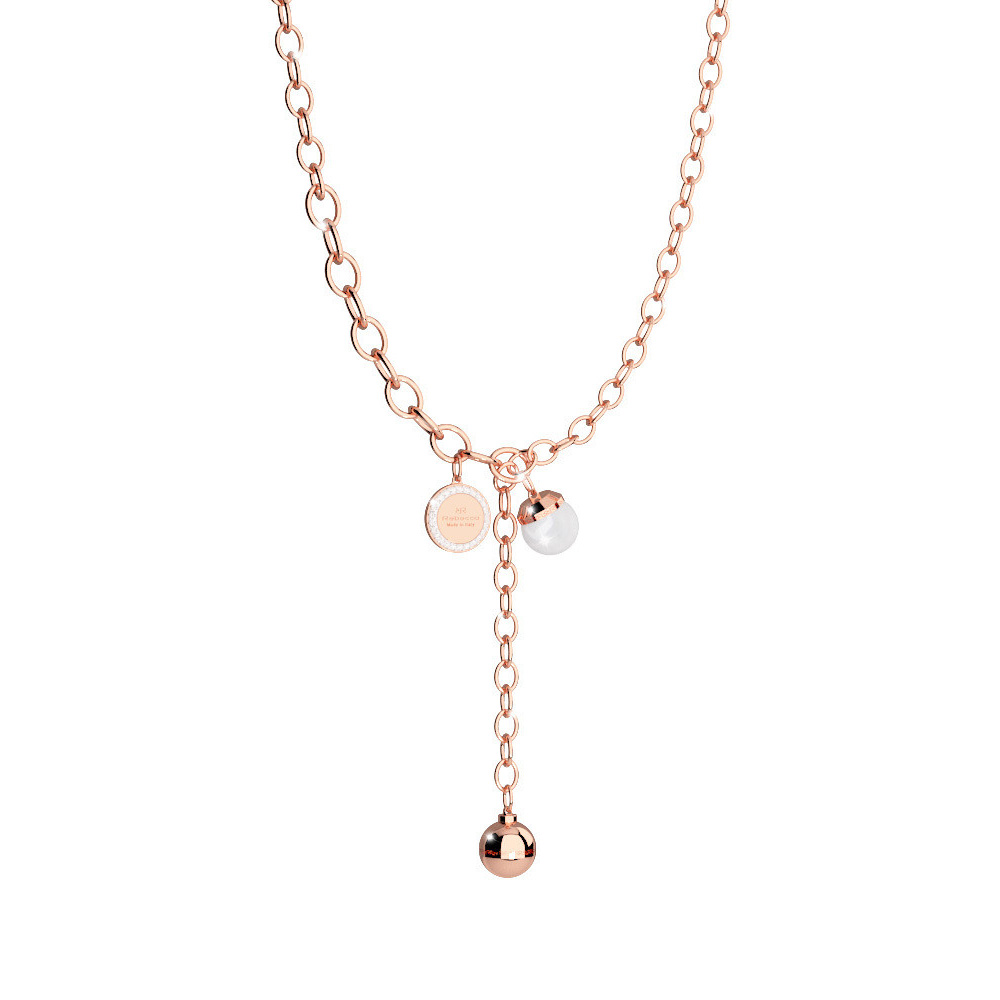 Collana donna rebecca in bronzo con charm Hollywood Stone