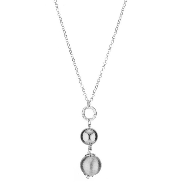 Collana Dvccio argento oro bianco 24 kt
